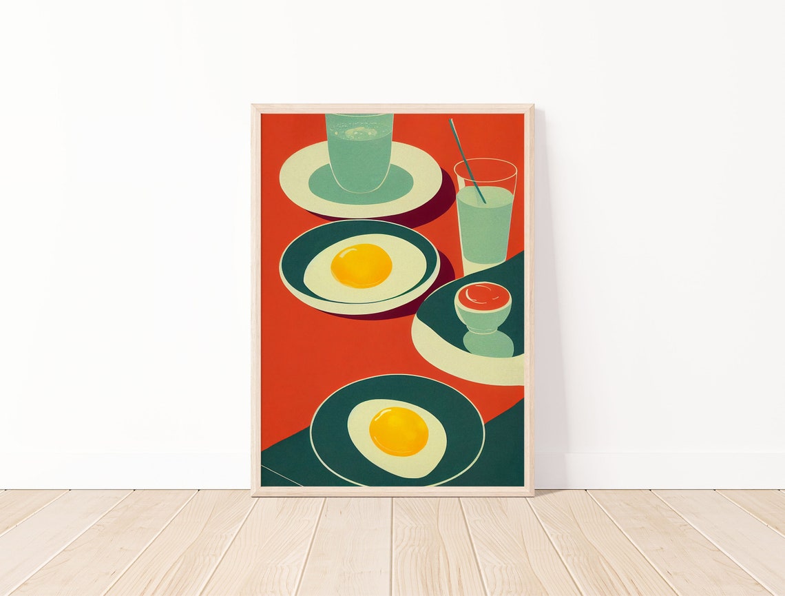 Cute Kitchen Food Art Set of 3 Printable Wall Art Digital Etsy