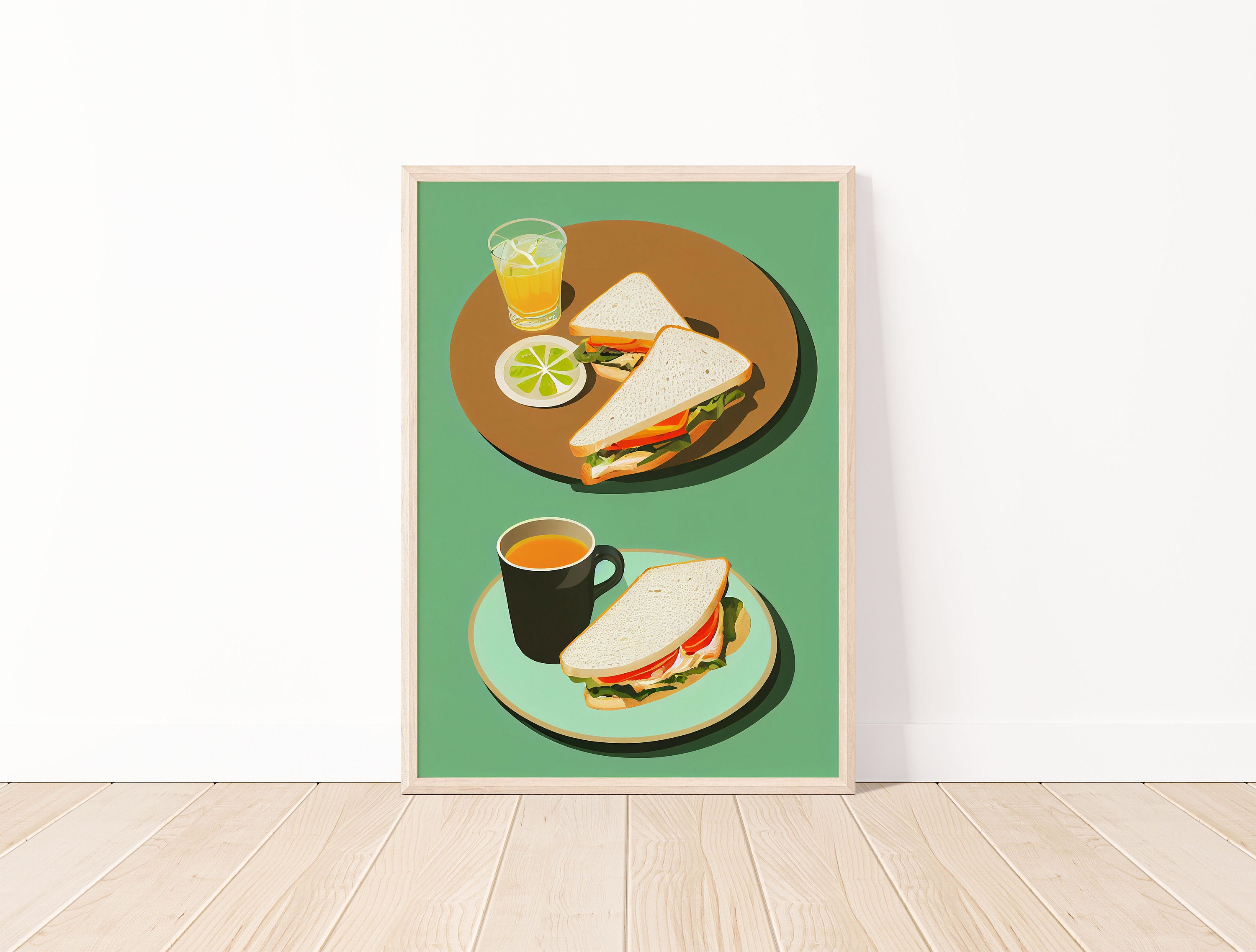 Cute Kitchen Food Art Set of 3 Printable Wall Art Digital Etsy