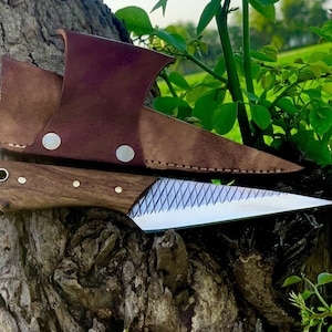 Handmade Farrier Rasp Steel Kiridashi Knife - Precision Craftsmanship for Artisans and Craftsmen