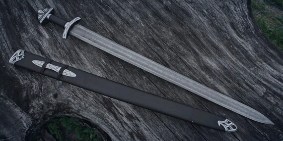 Hand Forged Viking Sword | Authentic Northmen Sword Replica with Scabbard | Unique Birthday, Christmas, Anniversary & Wedding Gift for Him