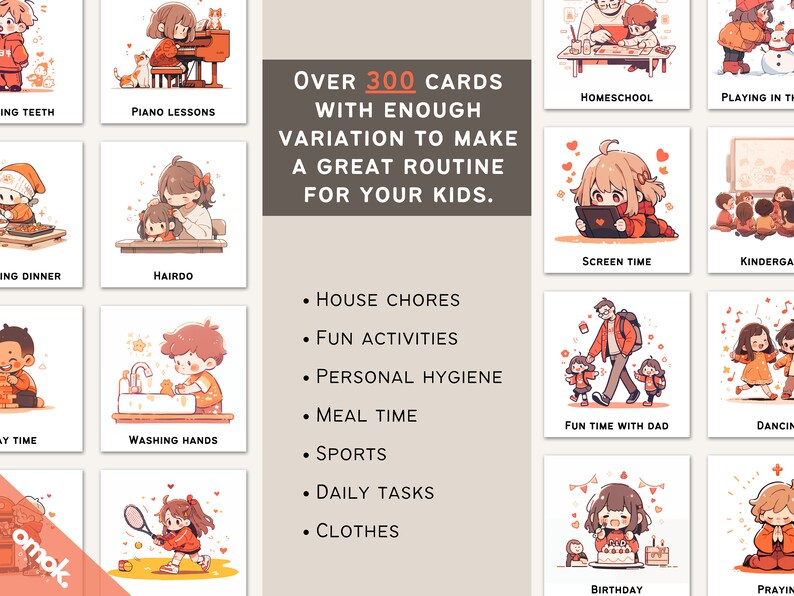 PACKAGE Cartes de routine quotidienne Tableaux à feuilles mobiles Programme visuel pour les enfants rythme quotidien Tableau des tâches ménagères Activité Montessori pour tout-petits MODIFIABLE image 3
