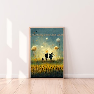All Creatures Great And Small Art, Digital Download, Instant Download, Art Print, holiday gift