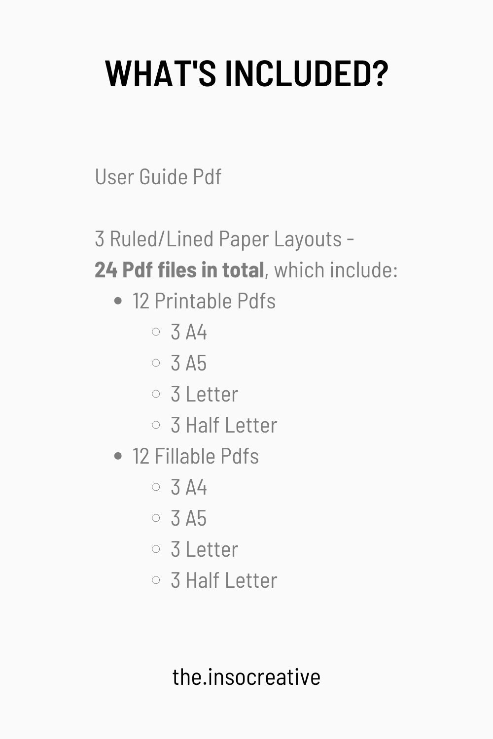 Printable fillable ruled lined notes paper in a4 a5 letter etsy uk