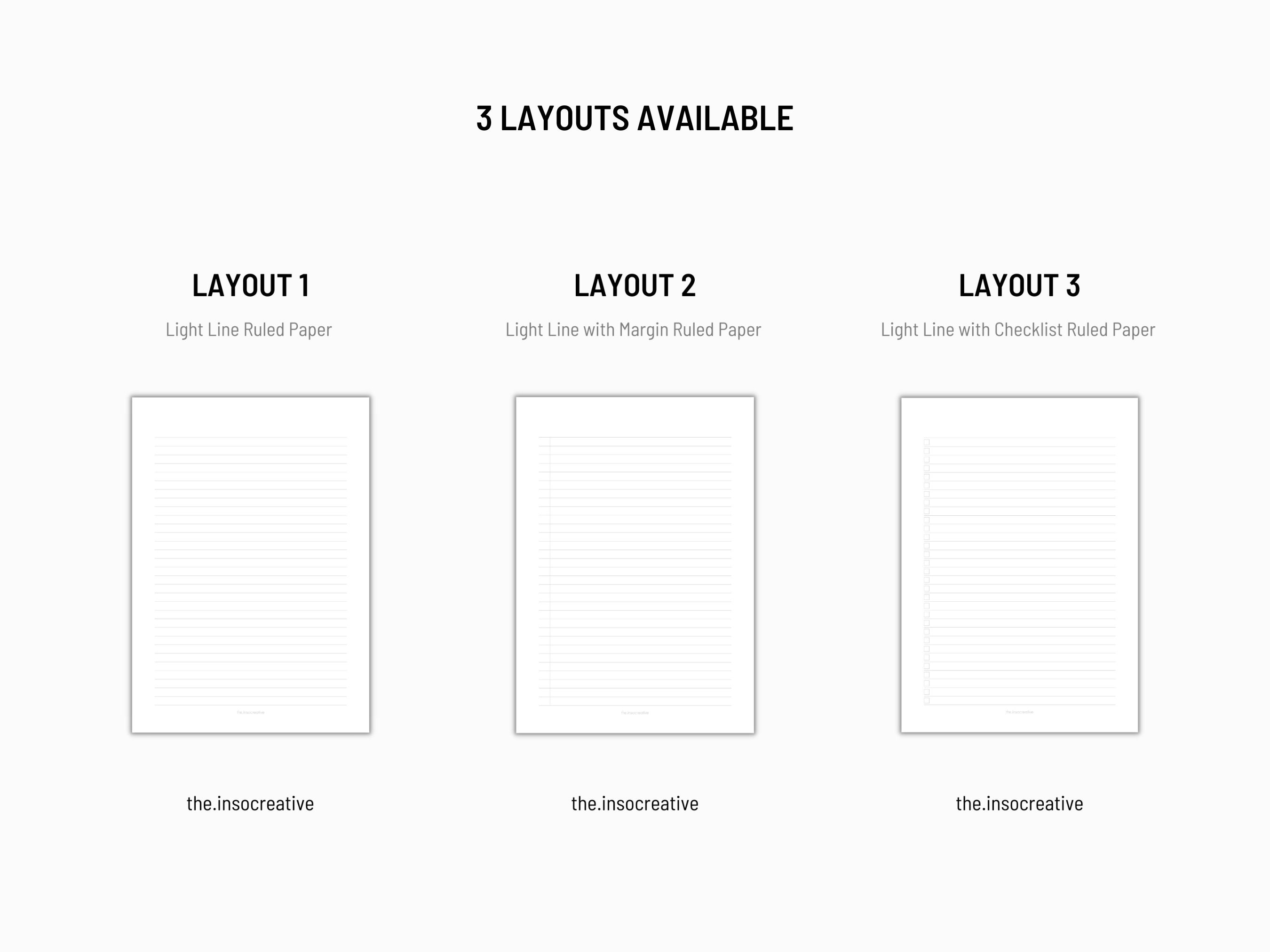 Light Line Ruled/lined Paper Pack for Productivity Digital - Etsy UK