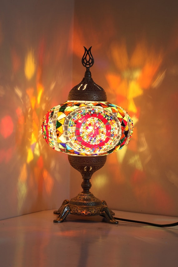 India Meets India Glass Mosaic Lamp Turkish Table Lamp