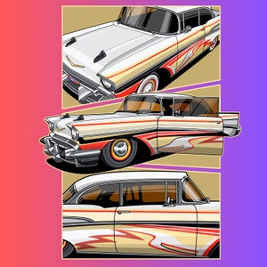 Personalized Custom Car Digital Drawing,Vector Car Illustration,Customized Cartoon Car Drawing Car Art,Car Guy Gift,For Boyfriend,for Father