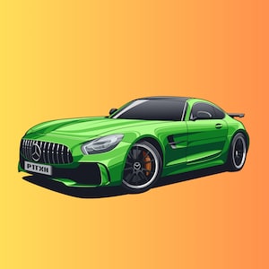Personalized Custom Car Digital Drawing,Vector Car Illustration,Customized Cartoon Car Drawing Car Art,Car Guy Gift,For Boyfriend,for Father