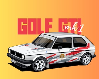 Personalisierte Auto Illustration: Personalisierte Auto Illustration (Digitaler Download)