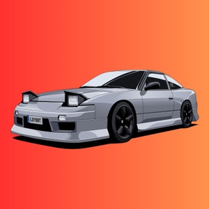 Dibujo digital personalizado del coche, ilustración del coche del vector, arte del coche del dibujo del coche de la historieta personalizada, regalo del tipo del coche, para el novio, para el padre