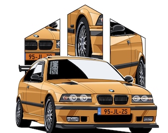 Personalisierte Auto Illustration: Personalisierte Auto Illustration (Digitaler Download)