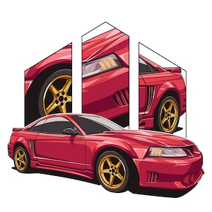 Digital Car Illustration, Custom Car Poster, Car Portrait, Car Art, Personalised Car Photo, Gift for men/car Lovers/Guy/Boyfriend/father/Bro