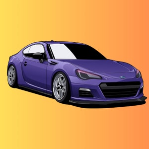 Personalized Custom Car Digital Drawing,Vector Car Illustration,Customized Cartoon Car Drawing Car Art,Car Guy Gift,For Boyfriend,for Father