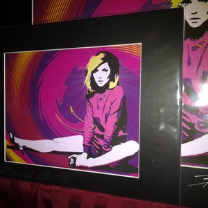 Blondie Debbie Harry Portrait - New Wave Matted Wall Art Print -T1