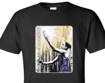Diana Taurasi - Phoenix -- Arizona Basketball Adult Black Crew Tshirt -T1