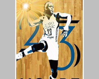Maya Moore Minnesota -- 13x19 Minneapolis Basketball Wall Art Poster / Print - T1