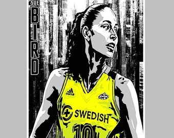 Sue Bird - Seattle -- 13x19 Basketball Wall Art Poster / Print -T1