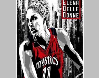 Elena Delle Donne - Washington -- 13x19 DC Basketball Wall Art Poster / Print - EDD - T1