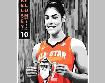 Kelsey Plum - Las Vegas -- 13x19 Basketball Wall Art Poster / Print -T2