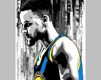 Stephen Curry - San Francisco -- 13x19 CA Basketball Wall Art Poster / Print -T2