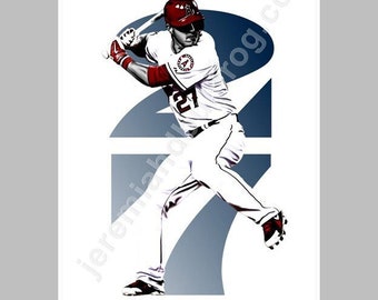 Mike Trout 27 - Los Angeles -- 13x19 Anaheim Baseball Wall Art Poster / Print - CA -T1