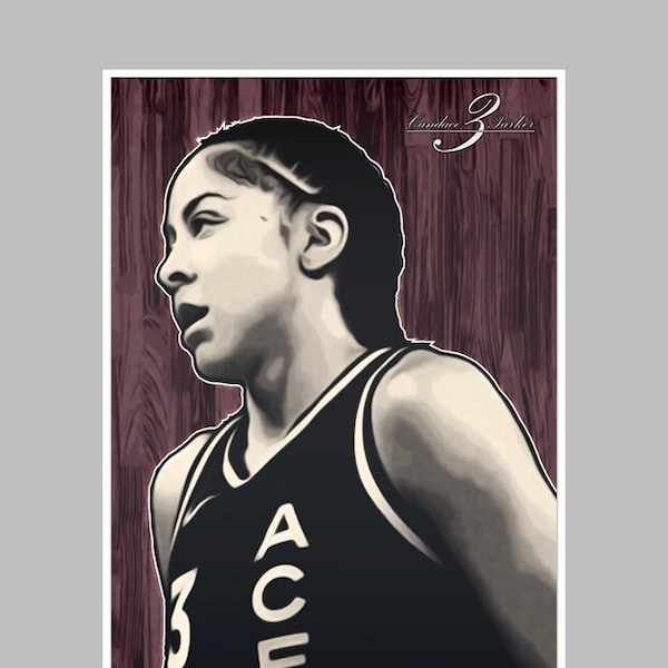 Candace Parker - Las Vegas  -- 13x19 LA Basketball Wall Art Poster / Print - UT T1
