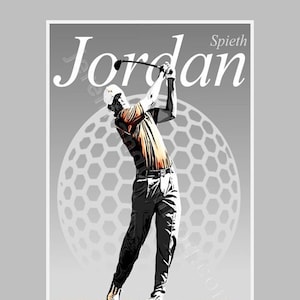 Jordan Spieth -- 13x19 Original Golf Wall Art Poster / Print - PG T1
