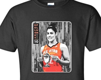 Kelsey Plum - Las Vegas -- Basketball Adult Black Crew T-shirt -T2