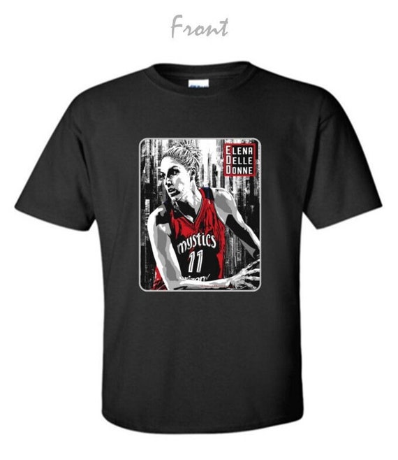 Elena Delle Donne Washington DC Baloncesto Adulto Negro Crew T shirt EDD T1