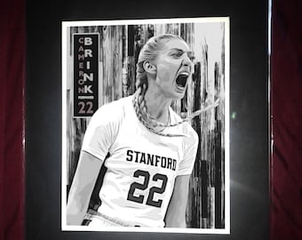 Cameron Brink - Los Angeles -- Basketball Matted Wall Art Print -T1