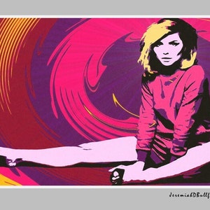 Blondie Debbie Harry - Orig Artwork of New Wave Punk Music Legend -- 13x19 Wall Art Poster / Print -T1