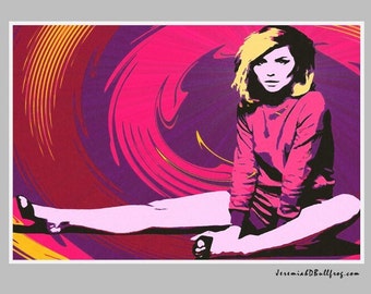 Blondie Debbie Harry - Orig Artwork of New Wave Punk Music Legend -- 13x19 Wall Art Poster / Print - T1