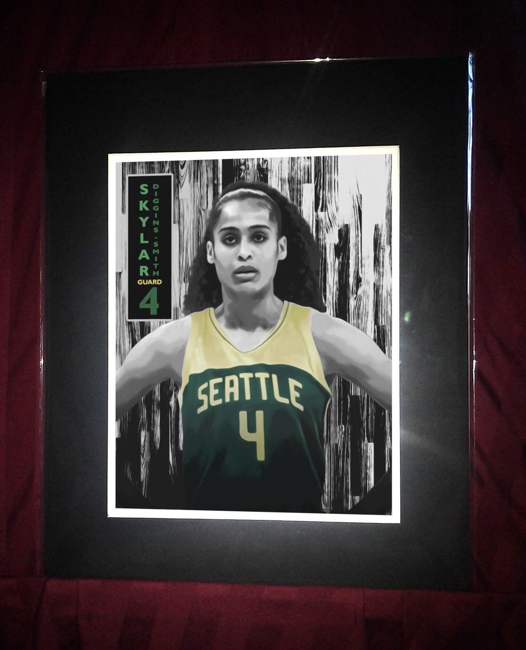 Skylar Diggins-smith - Seattle -- Basketball Matted Wall Art Print - T1 ...
