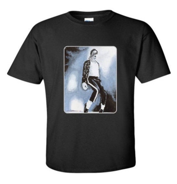 The King of Pop Adult Black Crew T-shirt - Original Artwork of