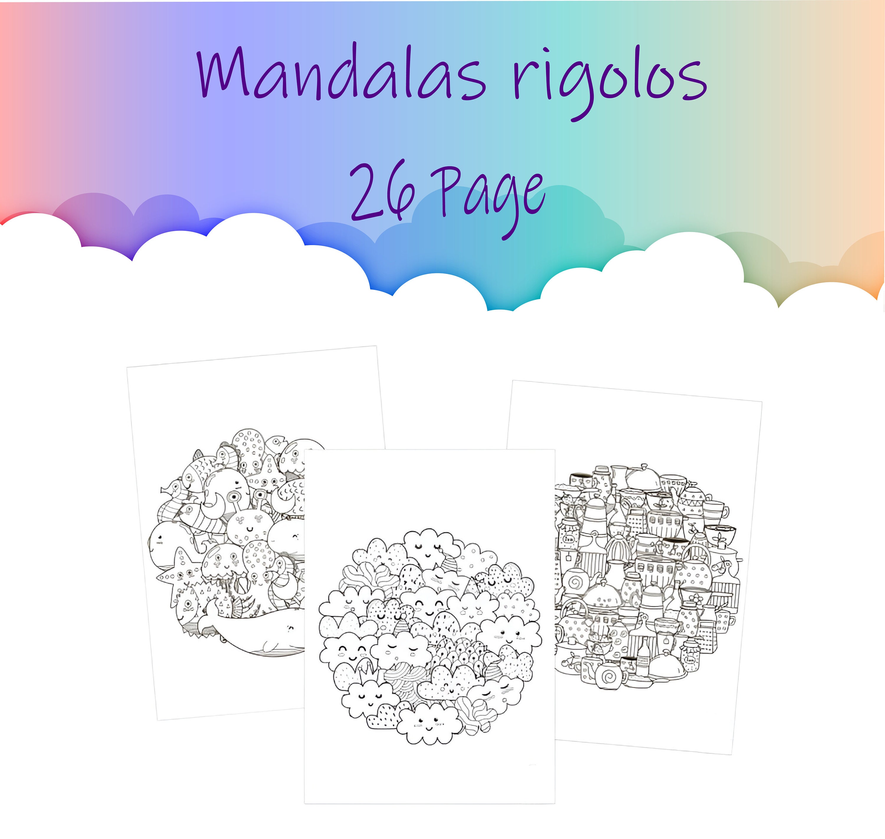 Funny Mandalas Mandala Coloring Pages Printable, PDF Download - Etsy