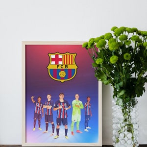 FC Barcelone | Cadeaux Barcelone | Imprimé Barcelone | Affiche de football du Barça