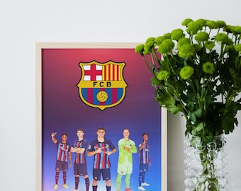FC Barcelona | Barcelona Gifts | Barcelona print | Barça football poster