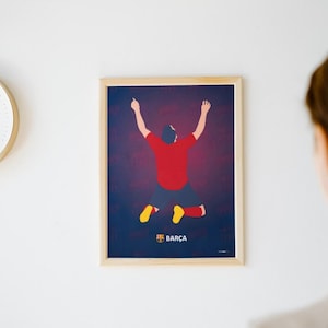 Cadeau de fan de Barcelone, affiche de Football, FC Barcelone Print, Office Wall Art
