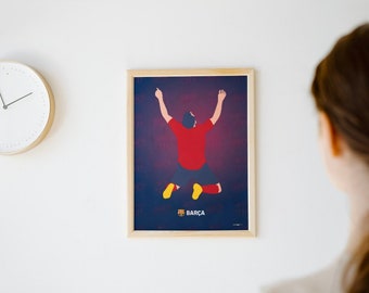 Barcelona Fan Gift, Football Poster, FC Barcelona Print, Office Wall Art