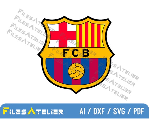 FC Barcelona Logo Vector Barcelona Wall Sticker Files Barcelona Fans Gift Vector Ai Cdr Dxf Pdf Svg Designs Etsy