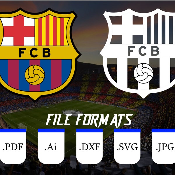 FC Barcelona logo vector, Barcelona Wall Sticker Files, Barcelona Fans gift, FC Barcelona badge, Clip Art, Cricut