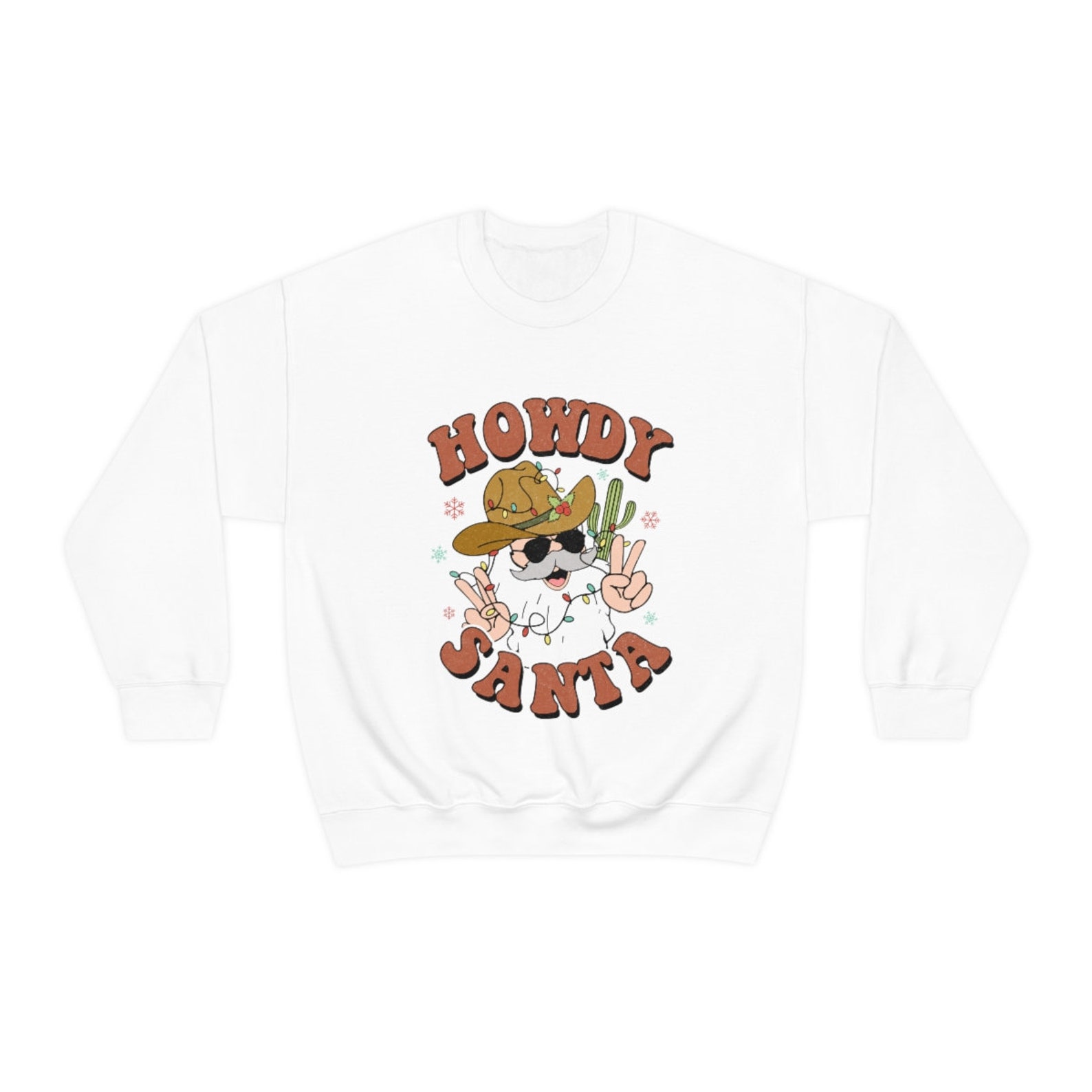 Howdy Santa Shirt Christmas Sweatshirt Christmas Crewneck Etsy