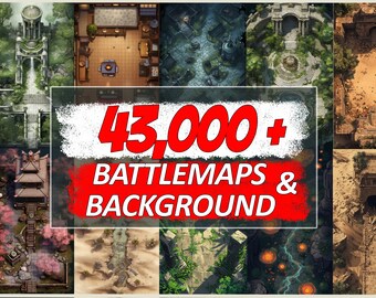 43000 Battlemaps DnD Maps dnd images d'arrière-plan papier peint fantastique Bundle Donjons et Dragons Battlemap dnd cadeau Dungeon Master rpg
