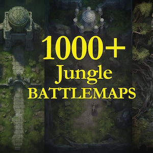 Mapas de batalha de Dungeons and Dragons | Mapas de RPG digitais | RPG terreno para impressão | Mapas de batalha na selva | Mapas Dnd | Downloads instantâneos