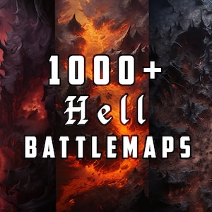 Mapas de batalha de Dungeons and Dragons | Mapas de RPG digitais | RPG terreno para impressão | Mapas de Batalha do Inferno | Mapas Dnd | Downloads instantâneos