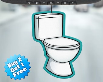Toilet Humor Air Freshener - Funny Car Freshie, Gag Gift