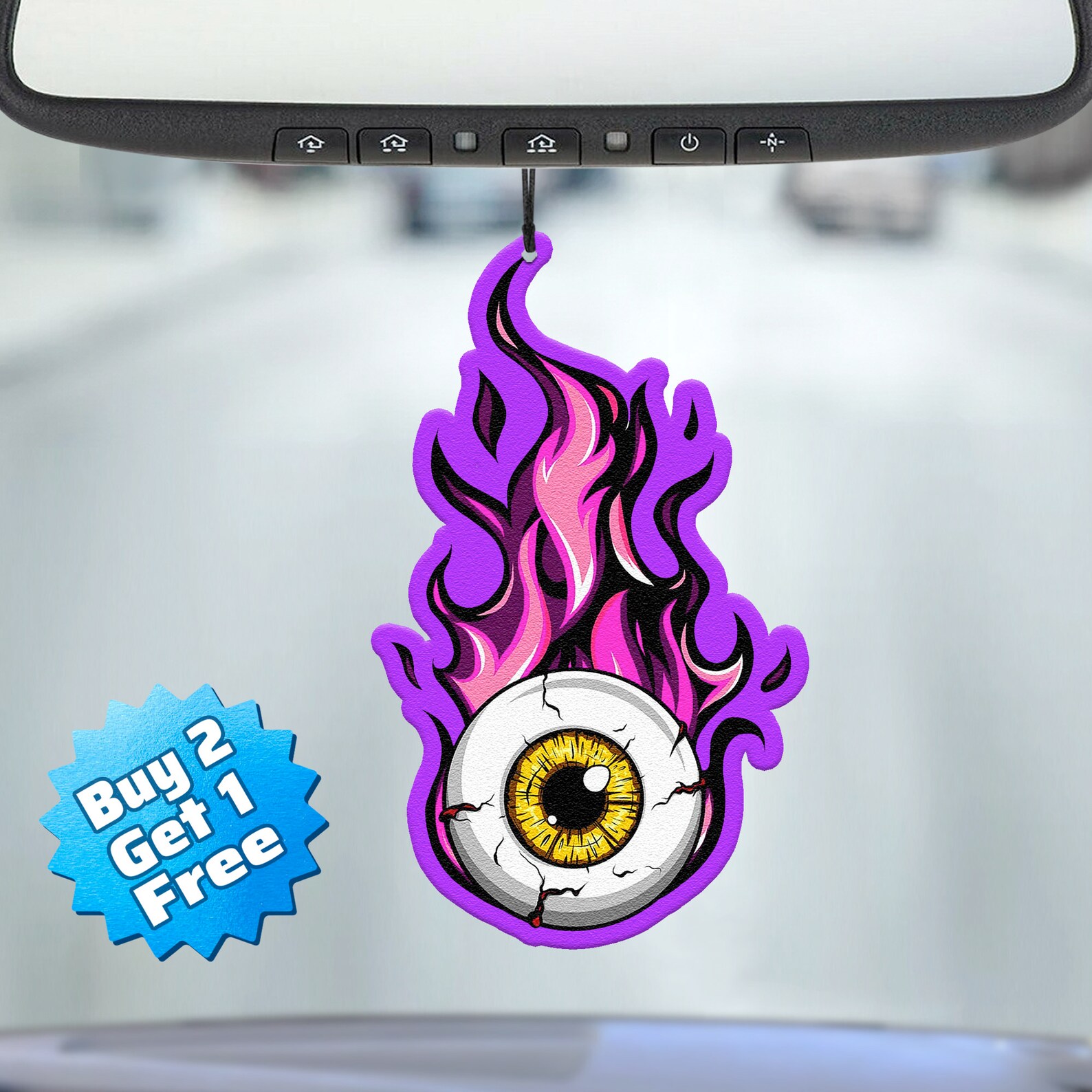 Funny Air Freshener Flaming Eye Freshener Cute Air Etsy