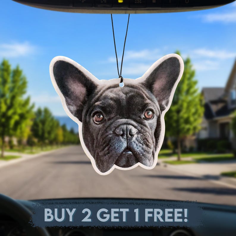 Custom Dog or Cat Car Air Freshener - Personalized Pet Photo Freshie - Memorial Gift for Pet Lovers image 1