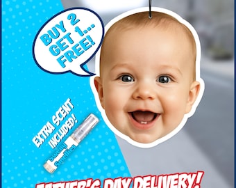 Custom Air Freshener - Custom Car Freshie - Custom Freshner - Custom Picture Air Freshener - Custom Face Freshener - Personalized  Freshener