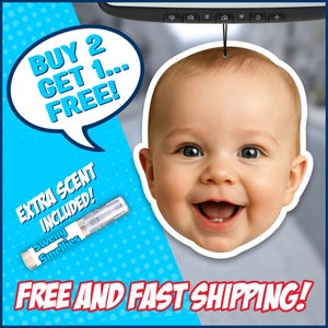 Father’s Day Gift – Custom Photo Air Freshener – Personalized Car Air Freshener – Funny Gift for Dad Picture Air Freshener -Dads Fathers Day