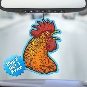 Funny Air Freshener - Rooster Air Freshener - Cute Air Freshener - Cool Air Freshener - Unique Air Freshener - Car Freshie - Gag Gift - Meme